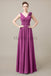 V-Neck Long Chiffon Bridesmaid Dresses