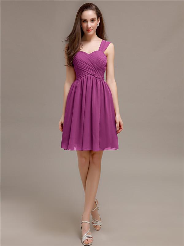 Sweetheart One-strap Chiffon Bridesmaid Dresses