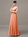 Square Chiffon Floor-Length Bridesmaid Dresses