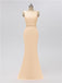 Mermaid Bateau Chiffon Floor Length Bridesmaid Dresses