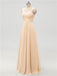 Strap Chiffon Floor Length Bridesmaid Dresses