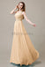 One Shoulder Beading Long Bridesmaid Dress