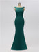 Mermaid Bateau Chiffon Floor Length Bridesmaid Dresses