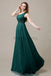 One Shoulder Beading Long Bridesmaid Dress