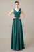 V-Neck Long Chiffon Bridesmaid Dresses