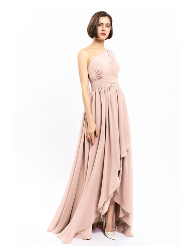 One-shoulder High-low Chiffon Bridesmaid Dresses