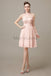 Sweetheart Neck Knee Length Chiffon Bridesmaid Dresses