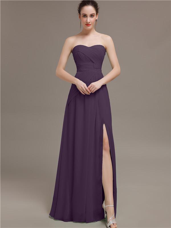 Sweetheart Split Side Bridesmaid Dresses