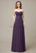 Cross-Pleated Chiffon Bridesmaid Dress with Sweetheart