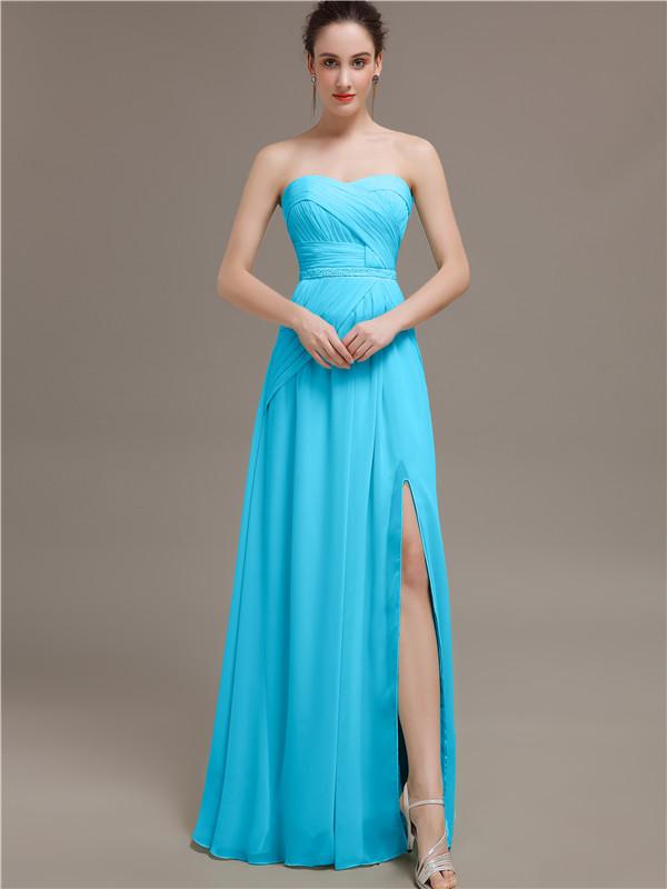 Sweetheart Split Side Bridesmaid Dresses