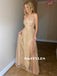 Shine Floor-length Straps Deep V-neck Backless Prom Dresses With Split, PD0648