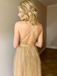 Shine Floor-length Straps Deep V-neck Backless Prom Dresses With Split, PD0648