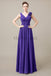 V-Neck Long Chiffon Bridesmaid Dresses