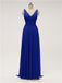 V Neck Chiffon Floor Length Bridesmaid Dresses