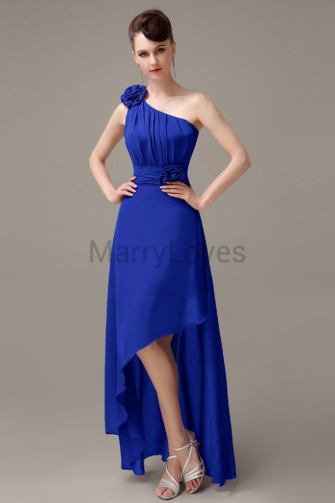 One Shoulder Chiffon Bridesmaid Dresses