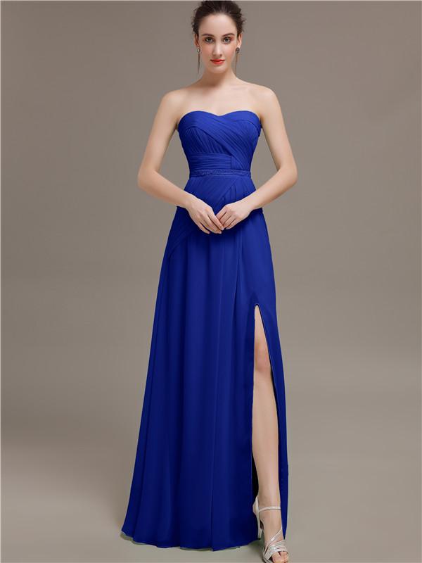 Sweetheart Split Side Bridesmaid Dresses