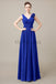 V-Neck Long Chiffon Bridesmaid Dresses