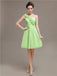 One Shoulder Pleats Bridesmaid Dresses