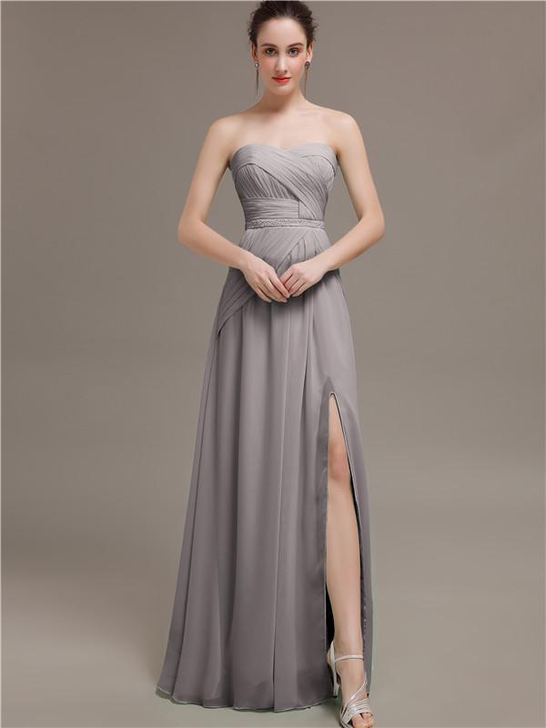 Sweetheart Split Side Bridesmaid Dresses