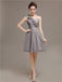 One Shoulder Pleats Bridesmaid Dresses