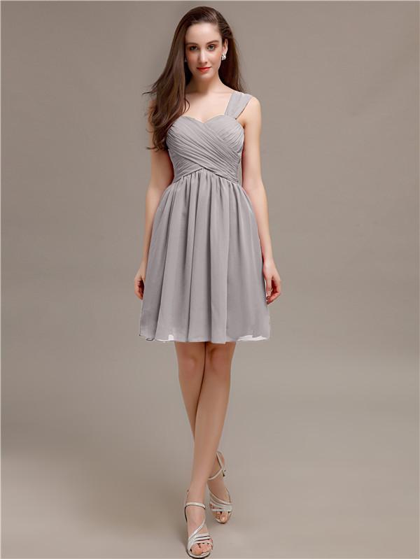 Sweetheart One-strap Chiffon Bridesmaid Dresses