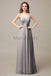 One Shoulder Chiffon Long Bridesmaid Dresses