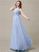 One Shoulder Chiffon Floor-Length Bridesmaid Dresses