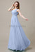 One Shoulder Beading Long Bridesmaid Dress