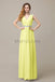 V-neck Chiffon Floor Length Bridesmaid Dresses