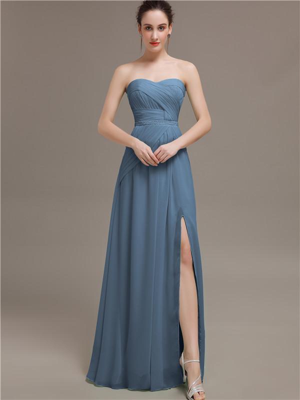 Sweetheart Split Side Bridesmaid Dresses