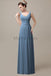 V-Neck Straps Pleats Bridesmaid Dresses