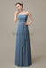 Strapless Pleats Chiffon Bridesmaid Dresses