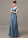 Square Chiffon Floor-Length Bridesmaid Dresses