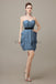 Sweetheart Neck Short Dress with Black Belt.