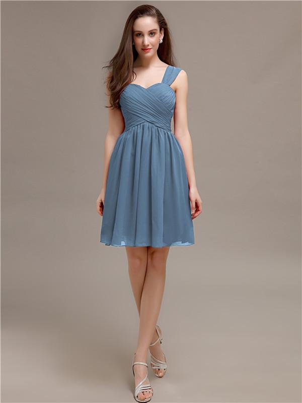 Sweetheart One-strap Chiffon Bridesmaid Dresses
