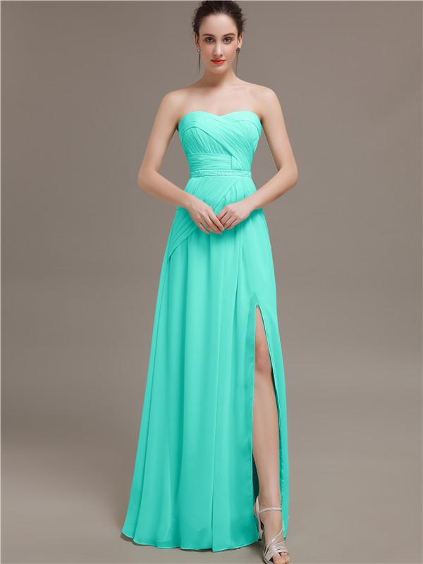 Sweetheart Split Side Bridesmaid Dresses