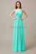 A-line One Shoulder Pleats Bridesmaid Dresses