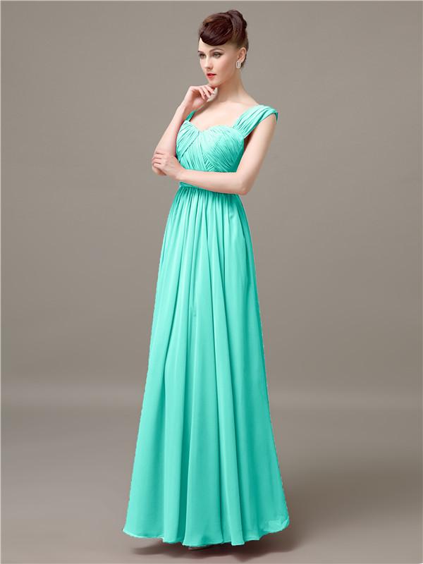 Square Chiffon Floor-Length Bridesmaid Dresses