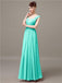 Square Chiffon Floor-Length Bridesmaid Dresses