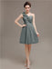 One Shoulder Pleats Bridesmaid Dresses