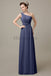 One Shoulder Long Chiffon Bridesmaid Dresses