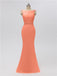 Mermaid Bateau Chiffon Floor Length Bridesmaid Dresses