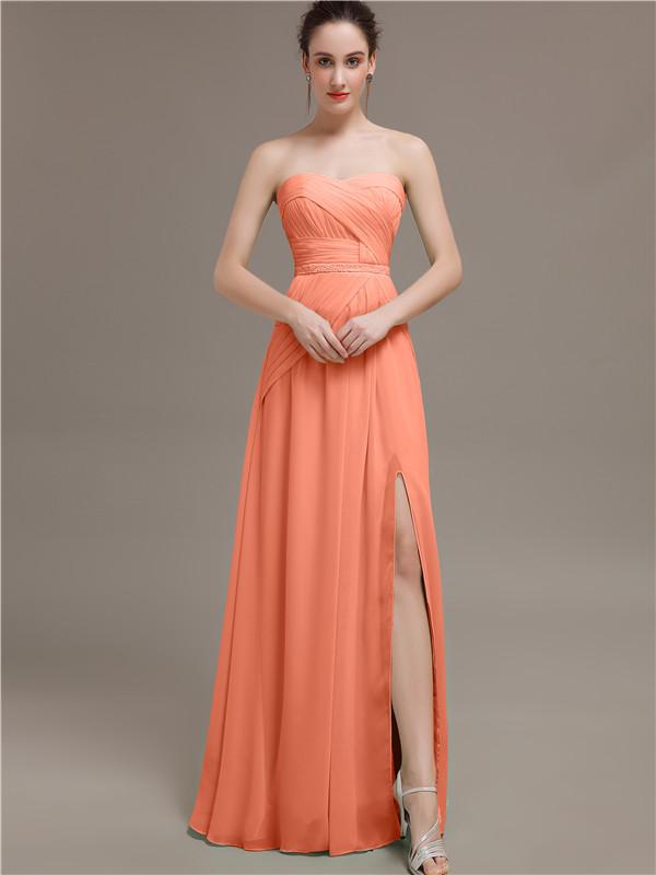 Sweetheart Split Side Bridesmaid Dresses