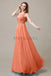 One Shoulder Beading Long Bridesmaid Dress