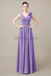 V-Neck Long Chiffon Bridesmaid Dresses