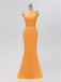 Mermaid Bateau Chiffon Floor Length Bridesmaid Dresses
