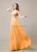 Square Neck Pleats Floor Length Bridesmaid Dresses