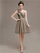 One Shoulder Pleats Bridesmaid Dresses