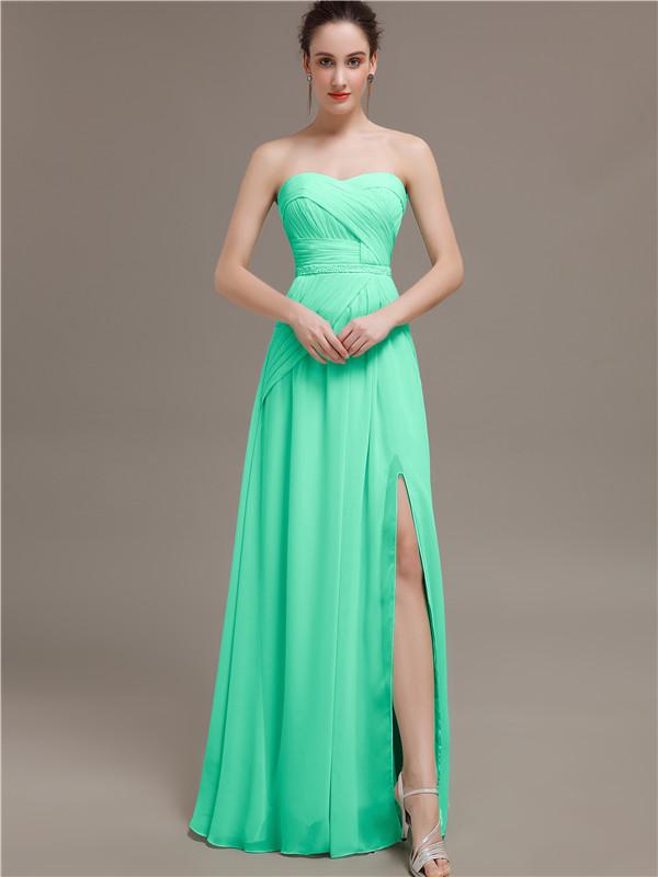 Sweetheart Split Side Bridesmaid Dresses