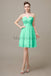 Sweetheart Neck Knee Length Chiffon Bridesmaid Dresses